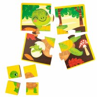 3D puzzel Lisciani 4 Onderdelen 22 x 23 x 1 cm (6 Stuks) dieren 3