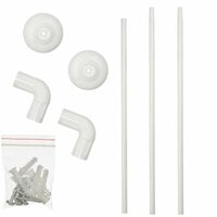 Stang Douchegordijn 90 x 90 cm Wit Aluminium (18 Stuks) 2