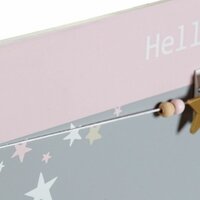 Fotolijst met Knijpers DKD Home Decor Hello Lovely Hout MDF Sterren 40 x 1 x 24 cm 3