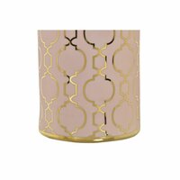 Vaas DKD Home Decor 13,5 x 13,5 x 36 cm Porselein Roze Gouden Orientaals Verchroomd 3