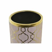 Vaas DKD Home Decor Roze Gouden Porselein Orientaals Verchroomd 14 x 14 x 32 cm 2