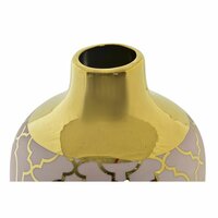 Vaas DKD Home Decor Roze Gouden Porselein Orientaals Verchroomd 13 x 13 x 26 cm 2