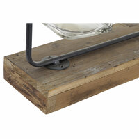 Vaas DKD Home Decor Zwart Natuurlijk Metaal Kristal Paulownia hout 49 x 11 x 27 cm (3 Onderdelen) 4