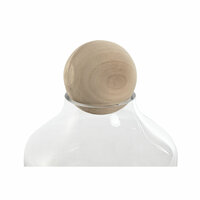 Vaas Home ESPRIT Transparant Natuurlijk Hout Kristal 18 x 18 x 24 cm 2