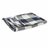 Tafelkleed en servetten DKD Home Decor 150 x 150 x 0,5 cm Blauw Wit 2