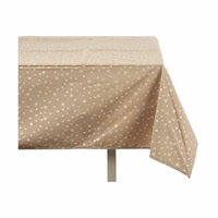 Tafelkleed Jacquard Anti-vlek Schoonheidsvlekjes 140 x 180 cm Beige (8 Stuks) 2