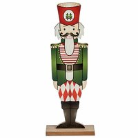 Decoratieve figuren Notenkraker Zwart Rood Groen Hout 8 x 40 x 15 cm (12 Stuks) 2