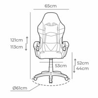 Gaming stoel EDM Wit Zwart 7