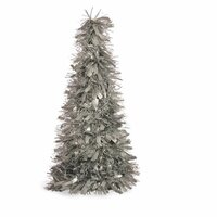 Decoratieve figuren Kerstboom Klatergoud Zilverkleurig Polypropyleen PET 27 x 45,5 x 27 cm (12 Stuks) 2