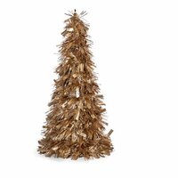 Decoratieve figuren Kerstboom Klatergoud Gouden Polypropyleen PET 27 x 45,5 x 27 cm (12 Stuks) 2