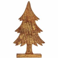Decoratieve figuren Kerstboom Gouden Hout 5 x 39 x 22 cm (6 Stuks) 2