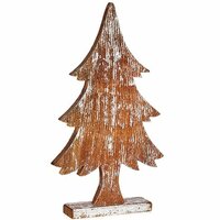 Decoratieve figuren Kerstboom Zilverkleurig Hout 5 x 49,5 x 26 cm (6 Stuks) 3
