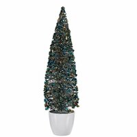 Decoratieve figuren Kerstboom Blauw Gouden Plastic 10 x 38 x 10 cm (6 Stuks) 2