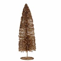 Decoratieve figuren Kerstboom Pailletten Gouden 10 x 41 x 10 cm (6 Stuks) 2