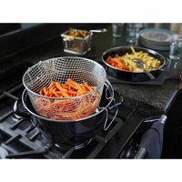 Frituurpan Baumalu Zwart Ge&euml;mailleerd Staal 2