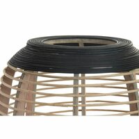 Kaarshouder DKD Home Decor Kristal Zwart Metaal Bruin Bamboe (32 x 32 x 43 cm) 2