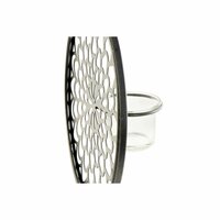 Kaarshouder DKD Home Decor Kristal Zwart Metaal Hout Bruin 20 x 20 x 36 cm 3