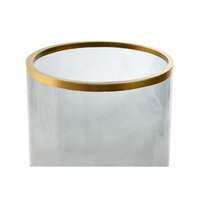 Kaarshouder Home ESPRIT Blauw Gouden Kristal 21 x 21 x 35 cm 2