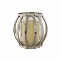 Kaarshouder Home ESPRIT Zilverkleurig Kristal Staal 14 x 14 x 14 cm 4