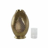 Kaarshouder Home ESPRIT Gouden Metaal Kristal 24 x 24 x 38,5 cm 5