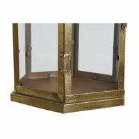 Kaarshouder Home ESPRIT Gouden Metaal Kristal 23 x 23 x 48 cm 4