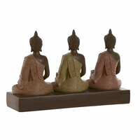 Kaarshouder Home ESPRIT Bruin Oranje Koraal Limoen Hars 28 x 8,5 x 17 cm 4