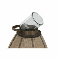 Kaarshouder Home ESPRIT Natuurlijk Jute Bamboe 34 x 34 x 60 cm 4