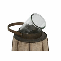 Kaarshouder Home ESPRIT Natuurlijk Jute Bamboe 33,5 x 33,5 x 66 cm 4