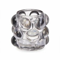 Kaarshouder Microbolletjes Grijs Kristal 8,4 x 9 x 8,4 cm (12 Stuks) 2
