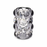 Kaarshouder Microbolletjes Grijs Kristal 8,4 x 12,5 x 8,4 cm (12 Stuks) 2