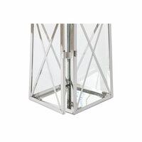 Lantaarn Home ESPRIT Zilverkleurig Kristal Staal Verchroomd 20 x 20 x 48 cm (3 Onderdelen) 3
