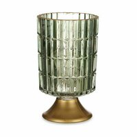 Led-lantaarn Groen Gouden Glas 10,7 x 18 x 10,7 cm (6 Stuks) 2