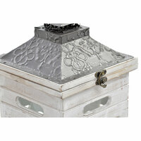 Straatlantaarn Home ESPRIT Natuurlijk Kristal Spar Arabisch 26,5 x 26,5 x 65 cm (2 Onderdelen) 2