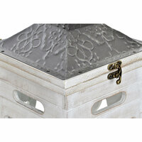 Straatlantaarn Home ESPRIT Wit Kristal Spar Etnisch Arabisch 26 x 26 x 66 cm (2 Onderdelen) 2