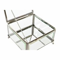 Juwelenkistje DKD Home Decor Kristal Metaal 16 x 16 x 10 cm Zilverkleurig Transparant 3