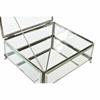 Juwelenkistje DKD Home Decor Transparant Zilverkleurig Metaal Kristal 25 x 21 x 10 cm 4