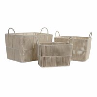 Mandenset DKD Home Decor Beige Metaal 39 x 29 x 31 cm 3 Onderdelen 3