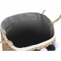 Mandenset DKD Home Decor Natuurlijk Katoen Pompons Natuurlijke Vezel (40 x 40 x 35 cm) 4