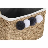 Mandenset DKD Home Decor Natuurlijk Natuurlijke Vezel Pompons 33 x 33 x 25 cm 2 Onderdelen 2