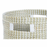 Mandenset DKD Home Decor Blauw Wit Natuurlijk Zeegras 44 x 44 x 51 cm 2