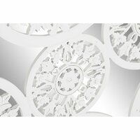 Wanddecoratie DKD Home Decor Spiegel Wit Hout MDF (90 x 1,5 x 90 cm) 3