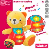 Knuffel met Geluid Winfun Kat 16 x 17,5 x 10,5 cm (6 Stuks) 3