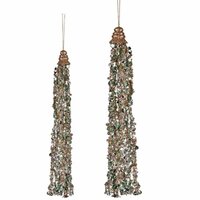 Kerstversiering Hanger Slingers Blauw champagne (24 Stuks) 2