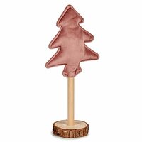 Kerstboom Polyester Roze Hout 8 x 13 x 30 cm (12 Stuks) 2