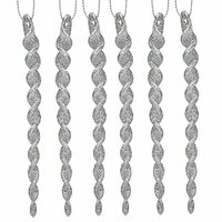 Kerstversiering Zilverkleurig Plastic Purpurine 13,5 x 1 x 5,5 cm (24 Stuks) 2