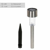 Tuinverlichting op zonne-energie Aktive Plastic 5,5 x 36 x 5,5 cm (24 Stuks) 6