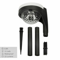 Set tuinverlichting op zonne-energie Aktive 2 Onderdelen Polypropyleen 11 x 49 x 12 cm (4 Stuks) 6