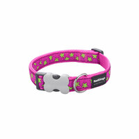 Hondenhalsband Red Dingo STYLE STARS LIME ON HOT PINK 15 mm x 24-36 cm 4