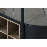 Flessenrek Home ESPRIT Zwart Natuurlijk Metaal Spar 90 x 36 x 150 cm 5