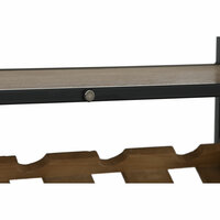 Flessenrek Home ESPRIT Zwart Natuurlijk Hout Metaal Kristal 102 x 32 x 60 cm 3